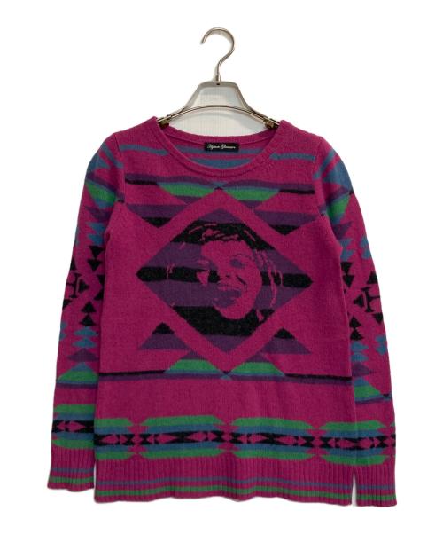 Hysteric Glamour（ヒステリックグラマー）Hysteric Glamour (ヒステリックグラマー) ネイティブ柄ニット パープル サイズ:FREEの古着・服飾アイテム