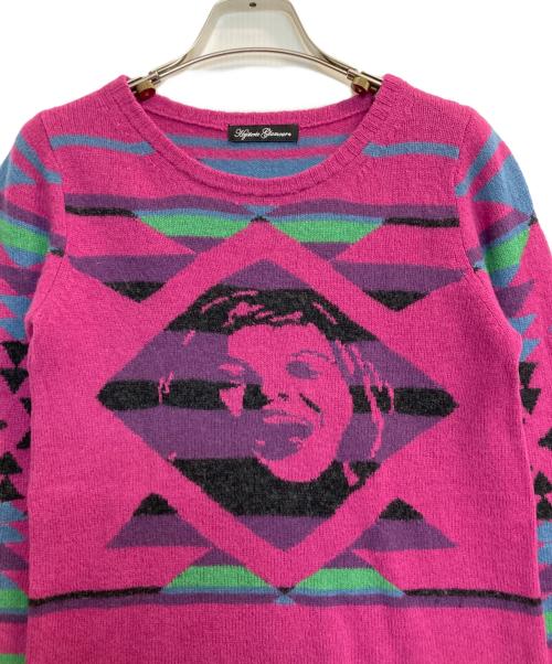Hysteric Glamour（ヒステリックグラマー）Hysteric Glamour (ヒステリックグラマー) ネイティブ柄ニット パープル サイズ:FREEの古着・服飾アイテム