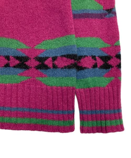 Hysteric Glamour（ヒステリックグラマー）Hysteric Glamour (ヒステリックグラマー) ネイティブ柄ニット パープル サイズ:FREEの古着・服飾アイテム