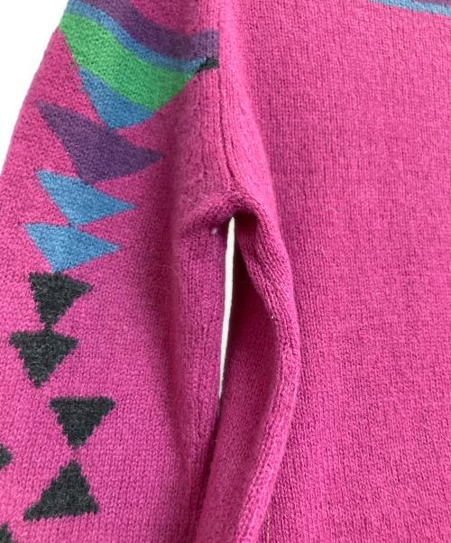 Hysteric Glamour（ヒステリックグラマー）Hysteric Glamour (ヒステリックグラマー) ネイティブ柄ニット パープル サイズ:FREEの古着・服飾アイテム