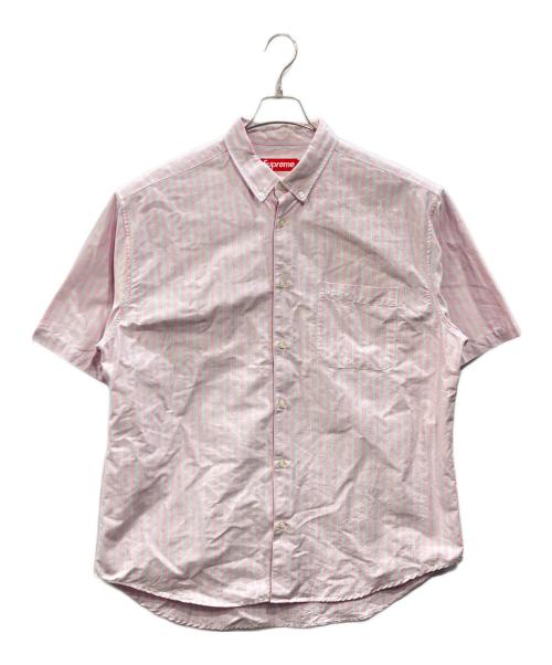 SUPREME（シュプリーム）Supreme (シュプリーム) 25SSルーズフィットオックスフォード半袖ストライプシャツ ピンク サイズ:Lの古着・服飾アイテム