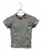 DIESELディーゼル）の古着「フェード加工ミニカットソー」｜グレー