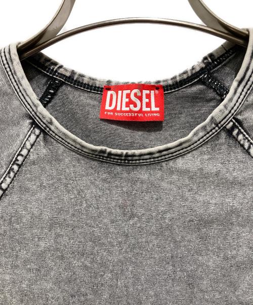 DIESEL（ディーゼル）DIESEL (ディーゼル) フェード加工ミニカットソー グレー サイズ:XSの古着・服飾アイテム