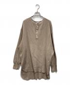 Americanaアメリカーナ）の古着「サーマルヘンリーネックカットソー」｜ベージュ