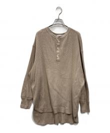 Americana（アメリカーナ）の古着「サーマルヘンリーネックカットソー」｜ベージュ