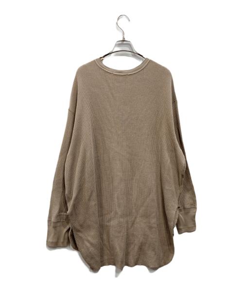 Americana（アメリカーナ）Americana (アメリカーナ) サーマルヘンリーネックカットソー ベージュ サイズ:不明の古着・服飾アイテム