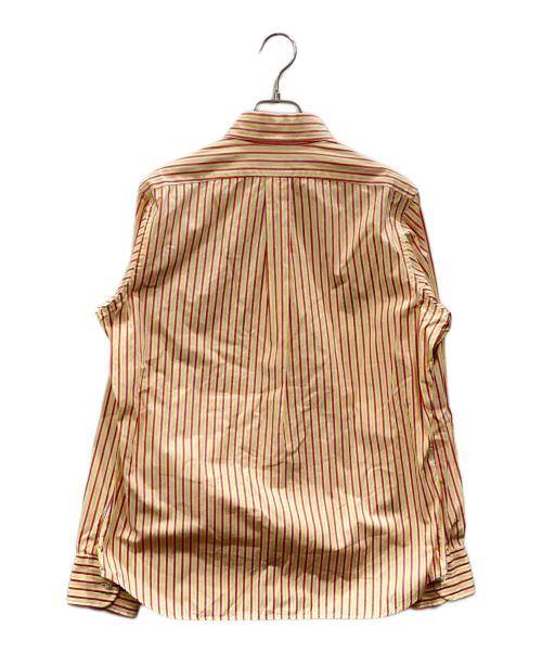 INDIVIDUALIZED SHIRTS（インディビジュアライズドシャツ）INDIVIDUALIZED SHIRTS (インディビジュアライズドシャツ) ストライプBDシャツ オレンジ×ピンク サイズ:15　1/5-33の古着・服飾アイテム
