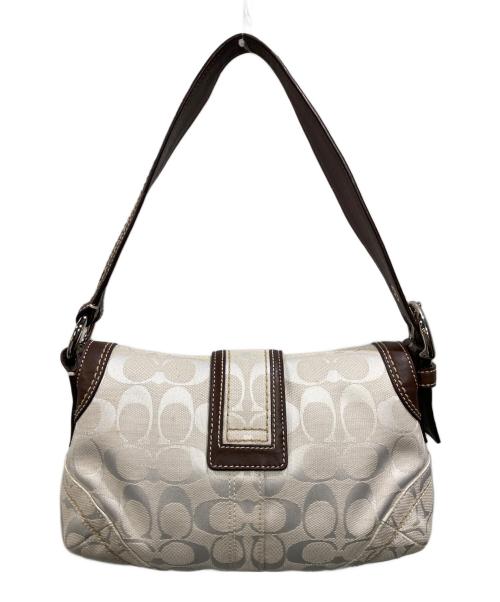 COACH（コーチ）COACH (コーチ) ソーホーシグネチャーワンショルダーバッグ ホワイトの古着・服飾アイテム