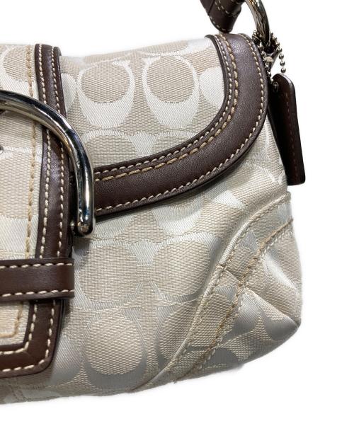 COACH（コーチ）COACH (コーチ) ソーホーシグネチャーワンショルダーバッグ ホワイトの古着・服飾アイテム
