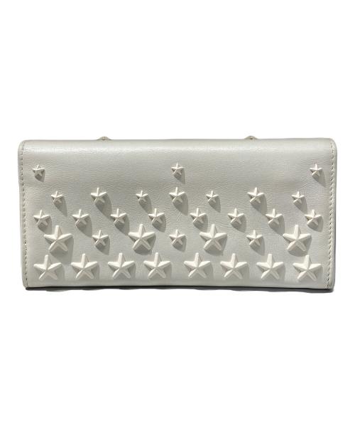 JIMMY CHOO（ジミーチュウ）JIMMY CHOO (ジミーチュウ) 二つ折りスタースタッズウォレット アイボリーの古着・服飾アイテム