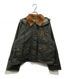 Barbour（バブアー）の古着「Erma ワックスコットン フード ジャケット」｜グリーン