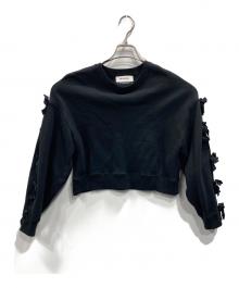 MUVEIL（ミュベール）の古着「スリーブリボンスウェット」｜ブラック