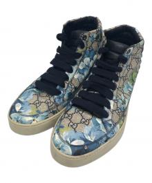 GUCCI（グッチ）の古着「GGスプリームキャンバス フローラ」｜ベージュ×ブルー