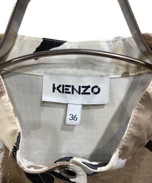 KENZO（ケンゾー）KENZO (ケンゾー) トロピックカモボタンシャツドレス ベージュ サイズ:36の古着・服飾アイテム