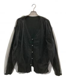 RIVE DROITE（リヴドロワ）の古着「リバーシブルチュールカーディガン」｜ブラック