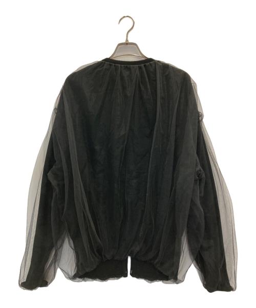 RIVE DROITE（リヴドロワ）RIVE DROITE (リヴドロワ) リバーシブルチュールカーディガン ブラック サイズ:freeの古着・服飾アイテム