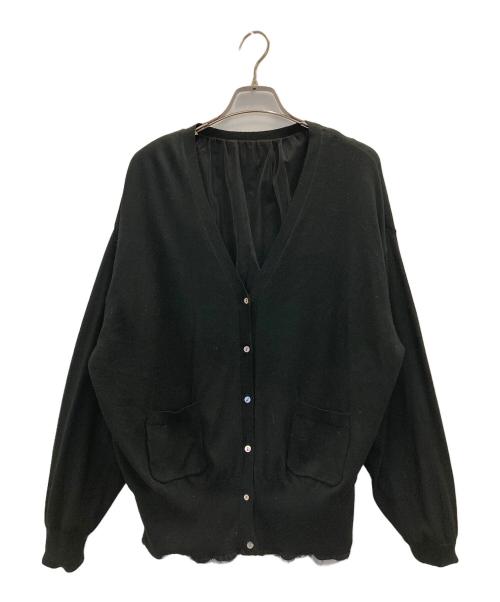 RIVE DROITE（リヴドロワ）RIVE DROITE (リヴドロワ) リバーシブルチュールカーディガン ブラック サイズ:freeの古着・服飾アイテム