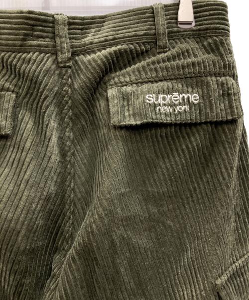 SUPREME（シュプリーム）Supreme (シュプリーム) ワイドウェールコーデュロイカーゴパンツ グリーン サイズ:30の古着・服飾アイテム