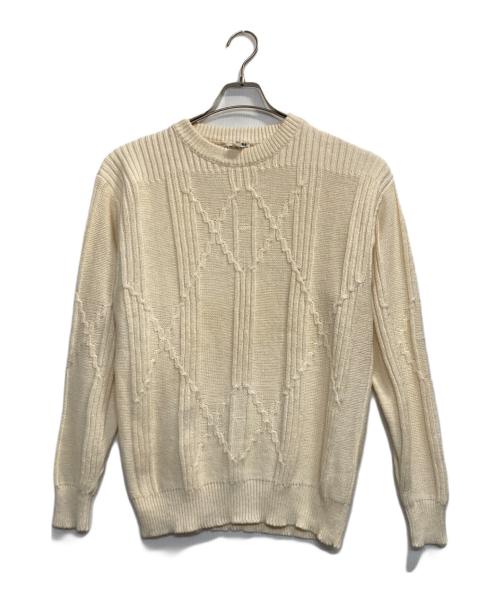 HERMES（エルメス）HERMES (エルメス) リネンコットンケーブルニット ベージュ サイズ:54の古着・服飾アイテム
