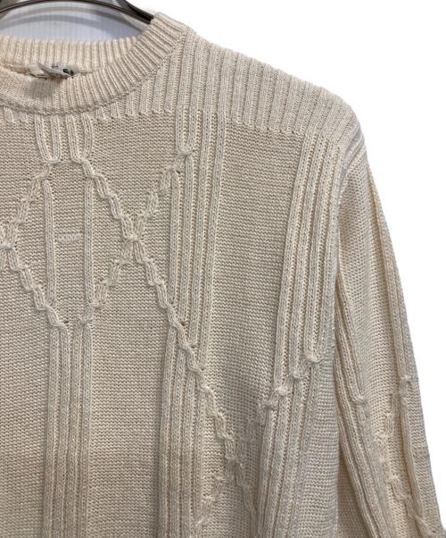 HERMES（エルメス）HERMES (エルメス) リネンコットンケーブルニット ベージュ サイズ:54の古着・服飾アイテム