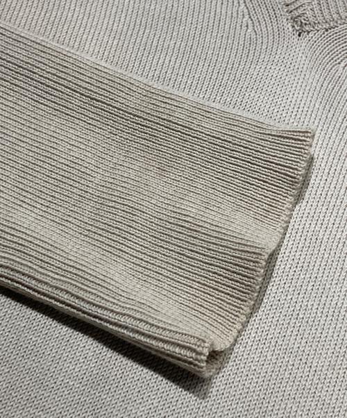 Maison Maritin Margiela（-）Maison Maritin Margiela (-) レイヤードデザインvネックニットワンピース ベージュ サイズ:Mの古着・服飾アイテム