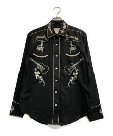 Rockmount Ranch Wear（ロックマウントランチウェア）の古着「刺繍ウエスタンシャツ」｜ブラック