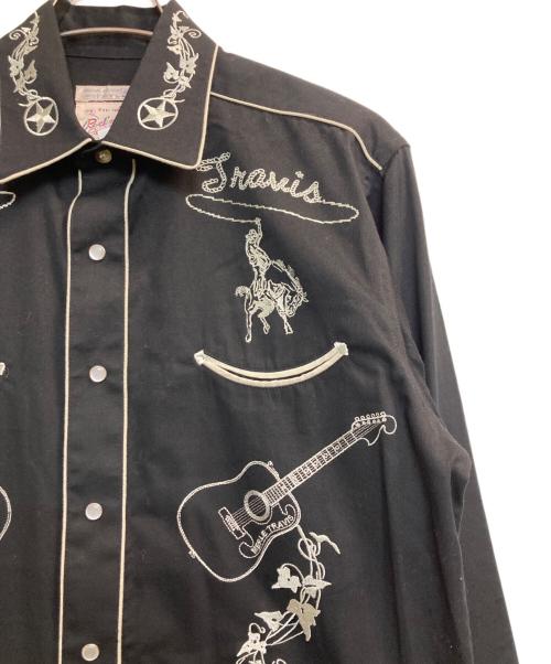Rockmount Ranch Wear（ロックマウントランチウェア）Rockmount Ranch Wear (ロックマウントランチウェア) 刺繍ウエスタンシャツ ブラック サイズ:15.5の古着・服飾アイテム