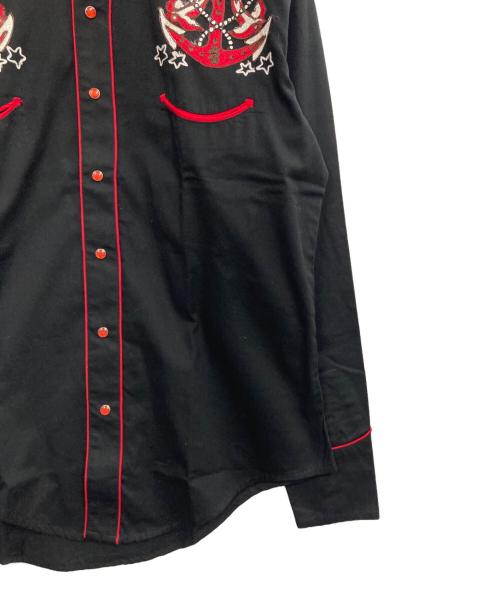 Rockmount Ranch Wear（ロックマウントランチウェア）Rockmount Ranch Wear (ロックマウントランチウェア) 刺繍ウエスタンシャツ ブラック サイズ:Sの古着・服飾アイテム