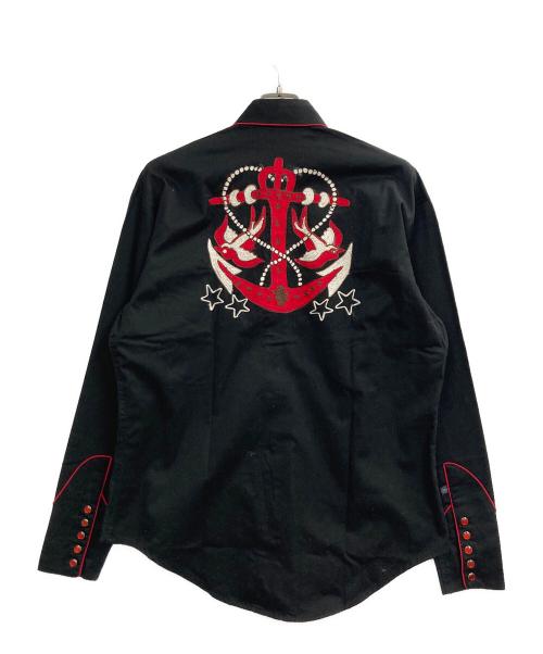 Rockmount Ranch Wear（ロックマウントランチウェア）Rockmount Ranch Wear (ロックマウントランチウェア) 刺繍ウエスタンシャツ ブラック サイズ:Sの古着・服飾アイテム