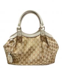 GUCCI（グッチ）の古着「GGキャンバス スーキーバッグ」｜ベージュ