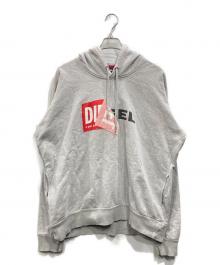 DIESEL（ディーゼル）の古着「ロゴパッチパーカー」｜グレー