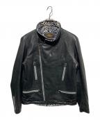 NEIGHBORHOODネイバーフッド）の古着「THUNDERBOLTダブルライダースジャケット」｜ブラック