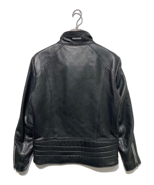 NEIGHBORHOOD（ネイバーフッド）NEIGHBORHOOD (ネイバーフッド) THUNDERBOLTダブルライダースジャケット ブラック サイズ:Lの古着・服飾アイテム