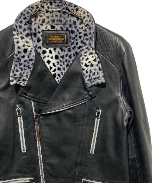 NEIGHBORHOOD（ネイバーフッド）NEIGHBORHOOD (ネイバーフッド) THUNDERBOLTダブルライダースジャケット ブラック サイズ:Lの古着・服飾アイテム