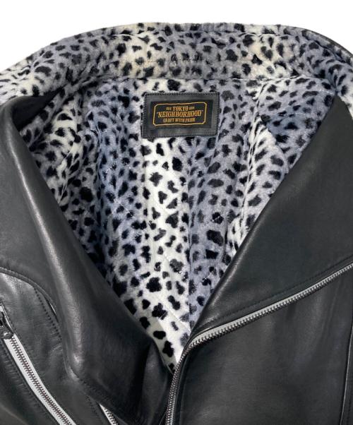 NEIGHBORHOOD（ネイバーフッド）NEIGHBORHOOD (ネイバーフッド) THUNDERBOLTダブルライダースジャケット ブラック サイズ:Lの古着・服飾アイテム