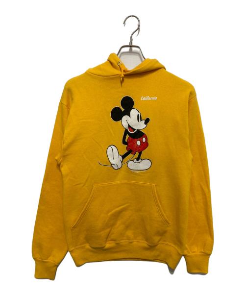 JERZEES'（ジャージーズ）JERZEES' (ジャージーズ) 80’sミッキープリントパーカー イエロー サイズ:Mの古着・服飾アイテム