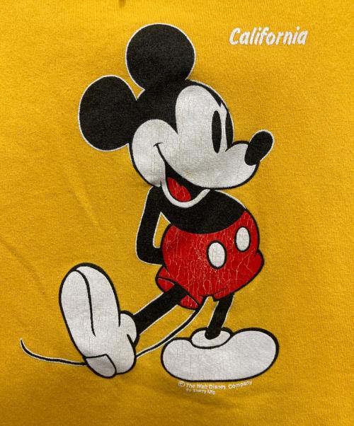 JERZEES'（ジャージーズ）JERZEES' (ジャージーズ) 80’sミッキープリントパーカー イエロー サイズ:Mの古着・服飾アイテム