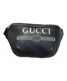 GUCCI（グッチ）の古着「シェリーラインロゴプリントボディーバッグ」｜ブラック