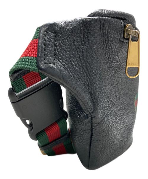 GUCCI（グッチ）GUCCI (グッチ) シェリーラインロゴプリントボディーバッグ ブラック サイズ:-の古着・服飾アイテム