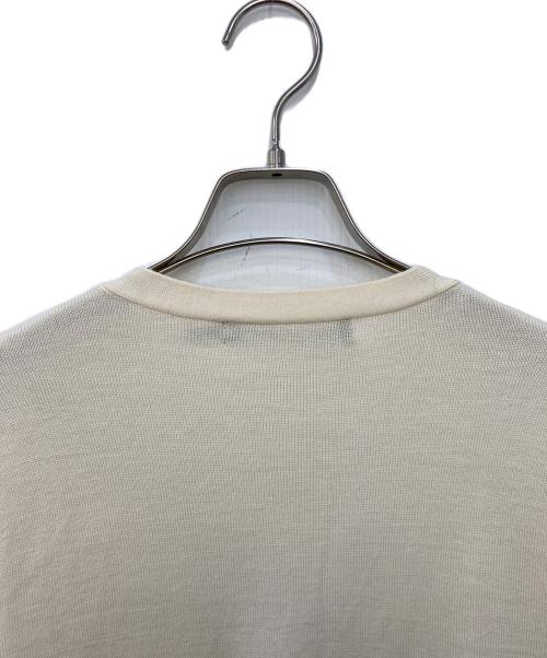 RALPH LAUREN SPORT（ラルフローレン スポーツ）RALPH LAUREN SPORT (ラルフローレン スポーツ) ポニー刺繍vネックメリノウールカーディガン ベージュ サイズ:Ｌの古着・服飾アイテム