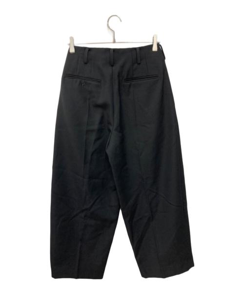 08sircus（ゼロエイトサーカス）08sircus (ゼロエイトサーカス) ドライウールツイルワイドタックパンツ ブラック サイズ:1の古着・服飾アイテム
