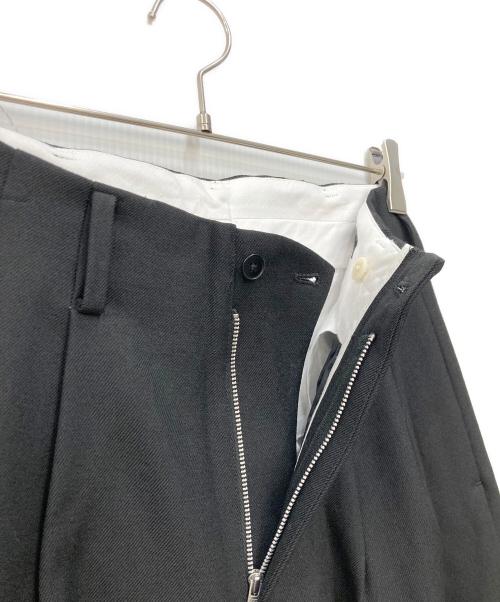 08sircus（ゼロエイトサーカス）08sircus (ゼロエイトサーカス) ドライウールツイルワイドタックパンツ ブラック サイズ:1の古着・服飾アイテム