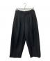 08sircus（ゼロエイトサーカス）の古着「ドライウールツイルワイドタックパンツ」｜ブラック