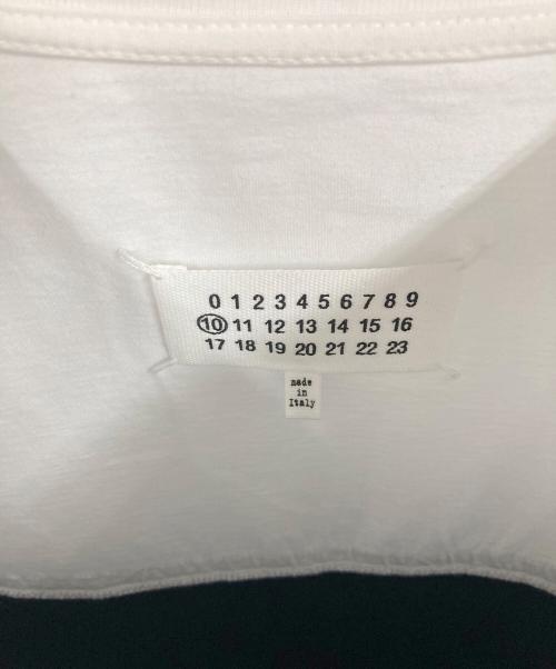 Maison Margiela（メゾンマルジェラ）Maison Margiela (メゾンマルジェラ) Spliced ロゴ プリントTシャツ ブラック×ホワイト サイズ:44の古着・服飾アイテム