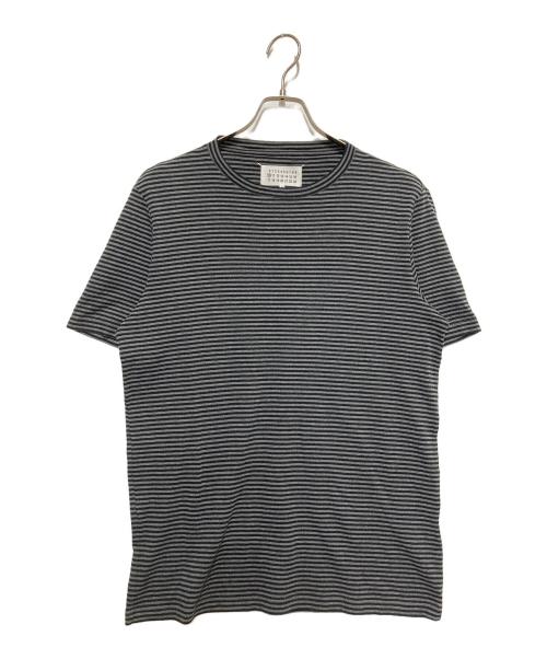 Maison Margiela（メゾンマルジェラ）Maison Margiela (メゾンマルジェラ) 4ステッチボーダーTシャツ グレー サイズ:44の古着・服飾アイテム