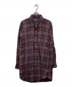 POLO RALPH LAURENポロ・ラルフローレン）の古着「ポニー刺繍チェックシャツ」｜ネイビー