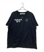 OFFWHITEオフホワイト）の古着「フォーオールバックダイアゴナルTシャツ」｜ブラック