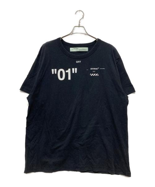 OFFWHITE（オフホワイト）OFFWHITE (オフホワイト) フォーオールバックダイアゴナルTシャツ ブラック サイズ:XXLの古着・服飾アイテム