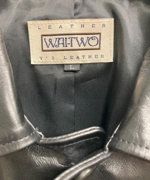 Y'2 leather（ワイツーレザー）Y'2 LEATHER (ワイツーレザー) レザーカーコート ブラック サイズ:Lの古着・服飾アイテム