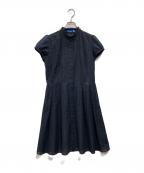 BLUE LABEL CRESTBRIDGEブルーレーベルクレストブリッジ）の古着「シアーチェックワンピース」｜ネイビー